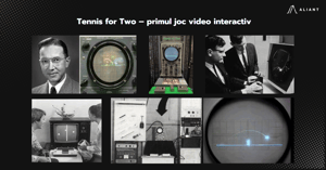 Descoperă povestea primului joc video, „Tennis for Two”, și cum a evoluat industria gaming-ului de la un simplu osciloscop la o piață de miliarde de dolari.