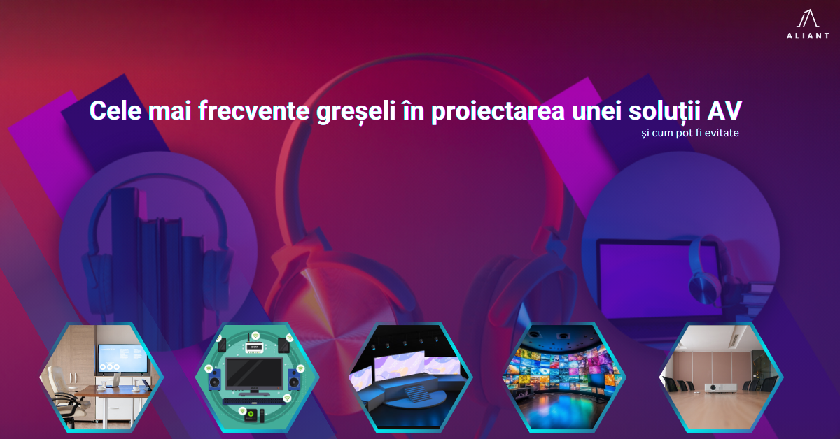 Descoperă cele mai frecvente greșeli în proiectarea unei soluții AV și învață cum le poți evita pentru a livra sisteme eficiente, integrate și fără surprize neplăcute. #SoluțiiAV #ProiectareAV #GreșeliFrecvente #IntegratoriIT #TehnologieAudioVideo #SăliConferință #ConsultanțăTehnică #AliantAV